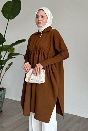 InStyle Μπαλόνι μανίκι Tan Poncho