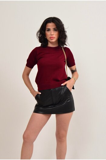 Figo Women's Short Sleeve Knitwear