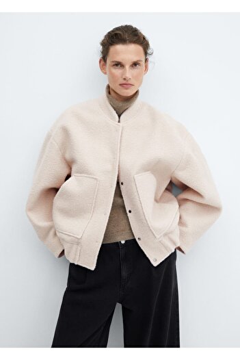 MANGO Woman Bomber Jacket - Oversize Model for Winter