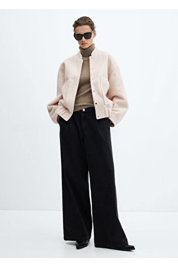 MANGO Woman Bomber Jacket - Oversize Model for Winter