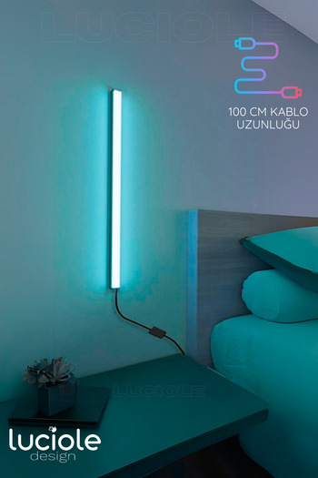luciole Uzaktan Led masa gece lamba - Yatak Üstü, Tv Yanı ,oturma Odası - Rgb  50 cm miniled3