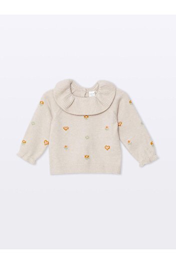 LC Waikiki Lcw Baby Bebe Collar Patterned Baby Girl Blouse and Leggings 2Pcs