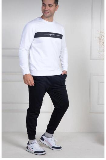 EM&FA TEKSTİL Two String Knitted Sports Model Men's Pajamas Set
