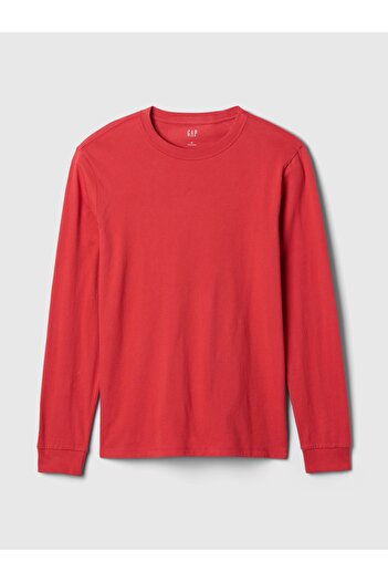 GAP Erkek Kırmızı Everyday Soft Bisiklet Yaka T-Shirt