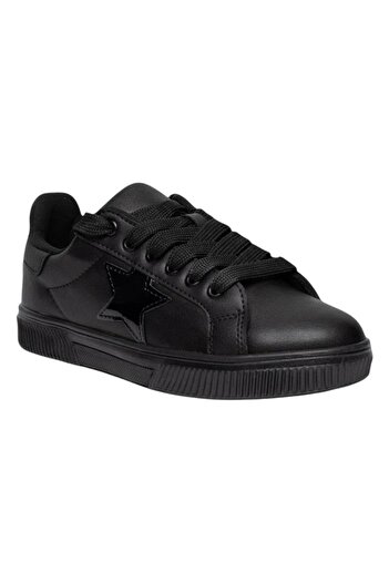 Liger Yıldızlı Spor Kadın Sneaker Ayakkabı SİYAH