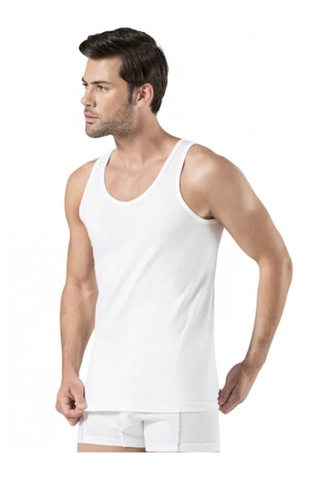 Pierre Cardin Men's Classic Combed Cotton 2-Piece White Tank Top R.O.4.Z0.E.0.L.T