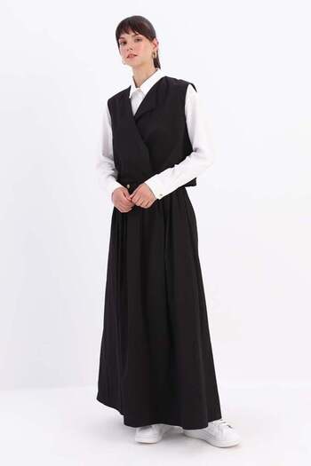 ALLDAY Black-Vested Skirt Suit