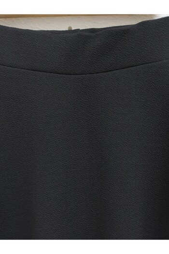 Modamorfo Imported Lycra Crepe Fabric Kilos A-Line Skirt - Black