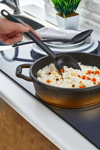 Rotanev 1 Piece Practical Fireproof Non-Stick Teflon Spoon - 220 Degree Resistant Teflon Serving Spoon