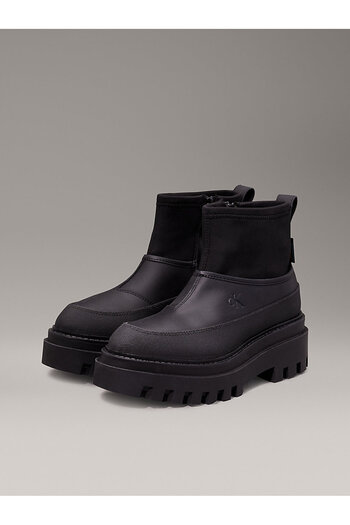 Calvin Klein Τζιν Flatform Χαμηλές Μπότες