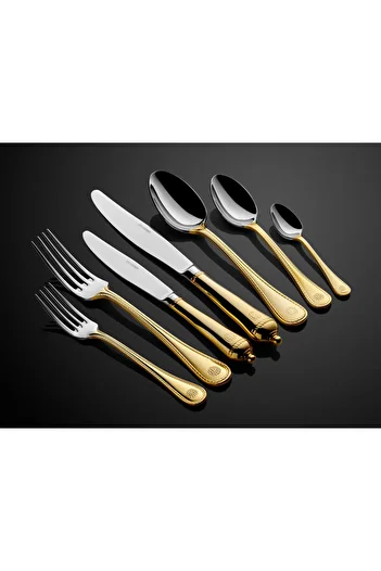LAMEDORE Royalty Full Gold 89 Piece Cutlery Set