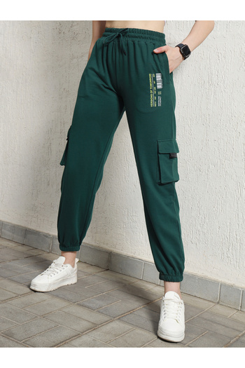 Hubberholme By Styli Cuffed Straight Leg High Rise Cotton Cargo Joggers