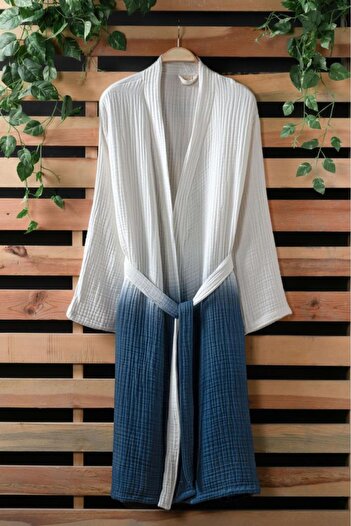 Mulberry Osimhen Muslin Shaded Bathrobe 100% Cotton