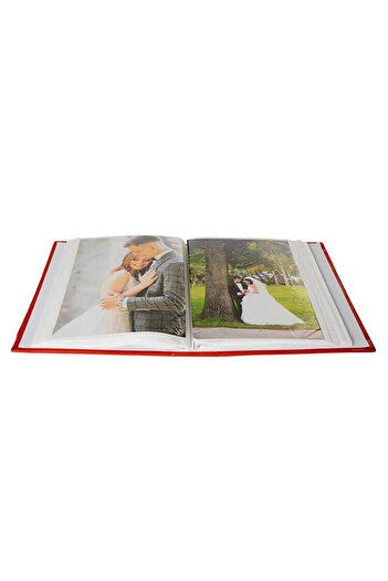 Nobbystar 100's 13X18Cm. Red Leather Window Photo Album