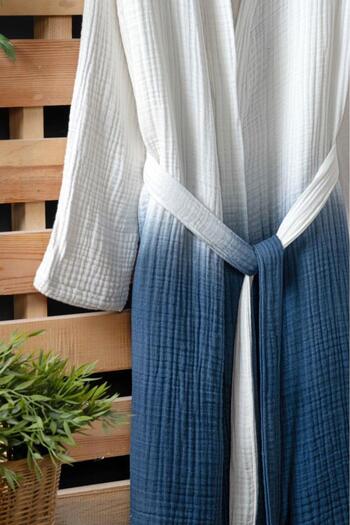 Mulberry Osimhen Muslin Shaded Bathrobe 100% Cotton