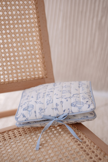 Atelier Babbi %100 Pamuk Islak Mendil & Bez Çantası - Toile De Jouy / Mavi