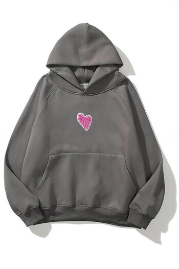 The Champ Clothing Φούτερ με κουκούλα Fleece No Fear Printed Smoked Unisex Oversize Hoodie φούτερ