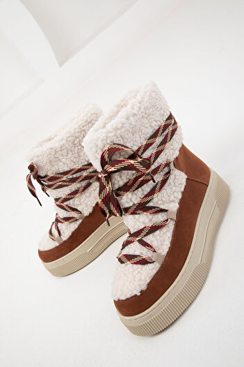 SOHO Tan Suede Γυναικείες Μπότες - 20013 Model Bootie