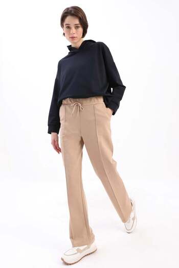 ALLDAY Beige-Large Size Pocket Sweatpants