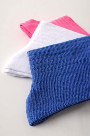 ALLDAY Blue-White-Pink 3-Piece Socks Set