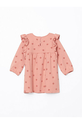 LC Waikiki Bisiklet Yaka Uzun Kollu Kız Çocuk Elbise LCW Kids