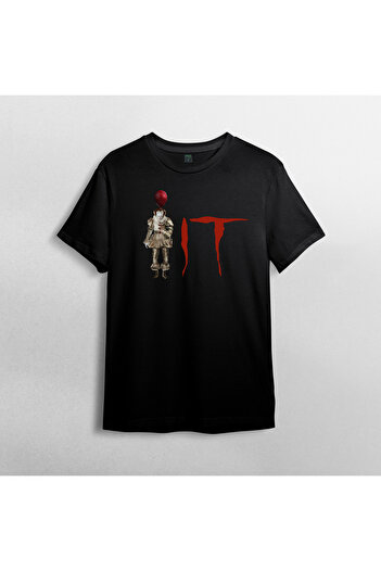 Pixxa Стівен Кінг IT Pennywise Велосипедна комір T-Shirt - 100% бавовна Модель 1