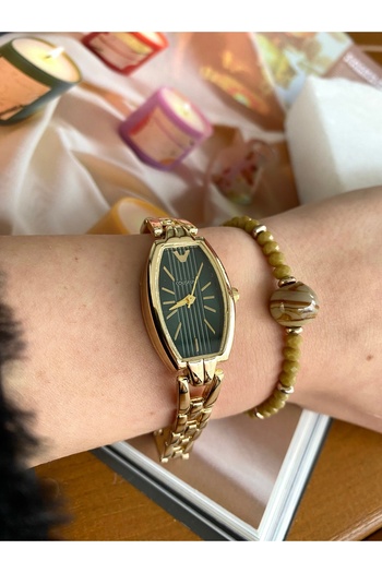 Coliseum Vintage Retro Inside Green Gold Women's Wristwatch