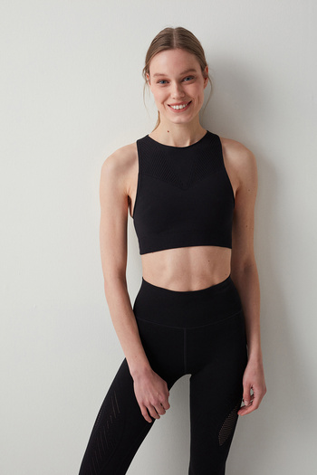 Penti Seamless Black Seamless Crop Top