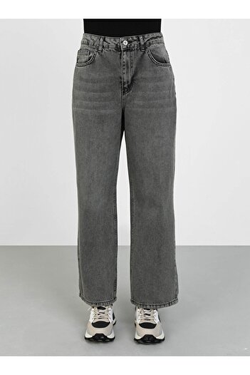 Benin Gray Denim Straight Trousers - Washable - Benin