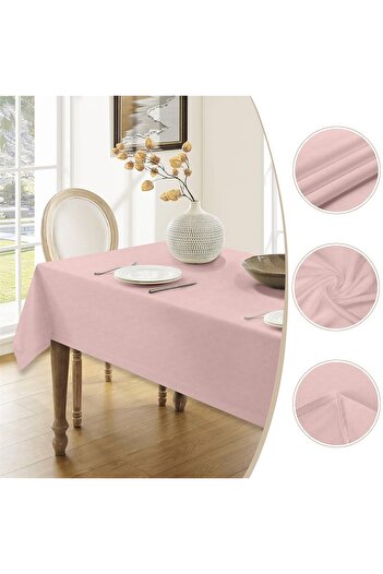 HomeBerry KETEN PEMBE MASA ÖRTÜSÜ