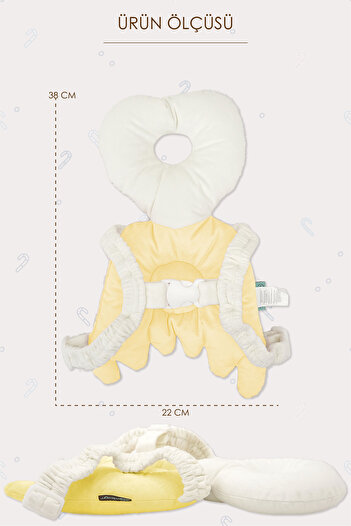 mordesign Baby Head Protection Pillow, Adjustable Toddler Protection Pillow, Angel Wing, Medium