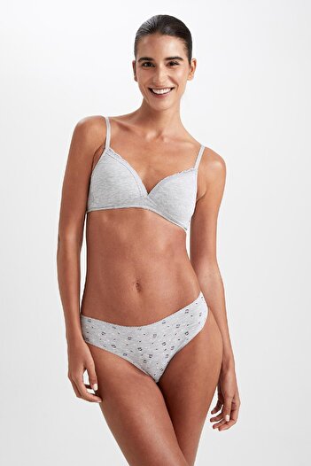 DeFacto New Year's Themed Patterned 2-Piece Brief Panties - Fall in Love Z0978Az22Wn