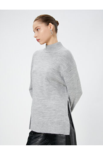 Koton Knitwear Tunic Necklace Soft Textured Asymmetrical Cut