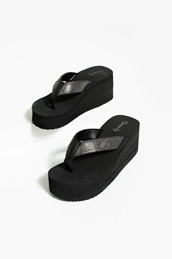 Bermody Γυναικείες παντόφλες Robin Silver High Platform - Σαγιονάρες