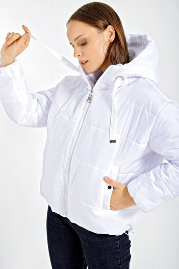 Bigdart 5117 Κουκούλα Puffer Jacket - Λευκό