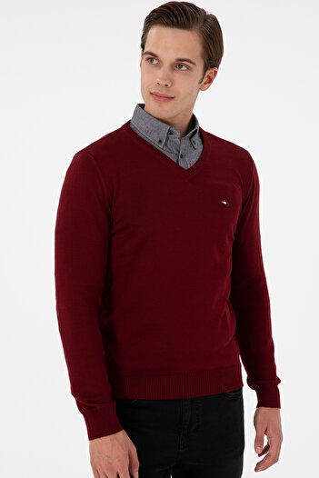 U.S. Polo Assn. Erkek Bordo Basic Kazak 50298283-VR014