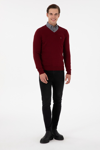 U.S. Polo Assn. Erkek Bordo Basic Kazak 50298283-VR014