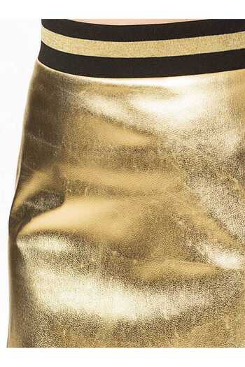Roman Bel Detaylı Mini Etek Gold K1815116_076