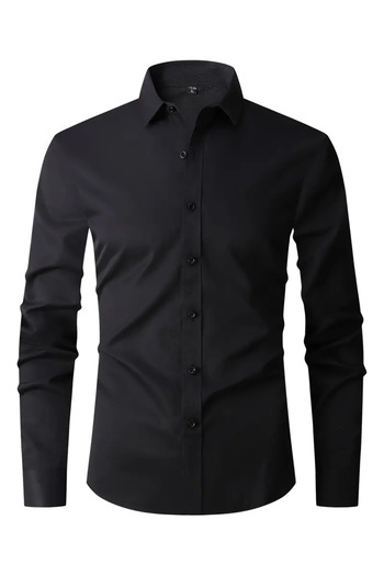 NO4 Slim Fit Cut Satin Suit Dress Shirt