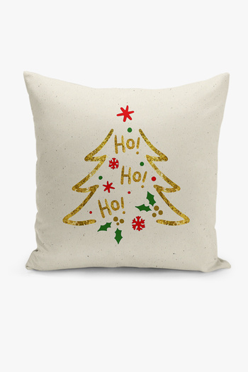 Filamente New Year Christmas Pattern Double Sided Digital Printed Throw Pillow Cover