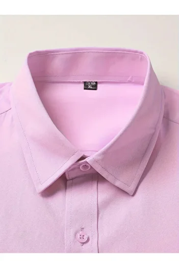 NO4 Slim Fit Cut Satin Suit Dress Shirt