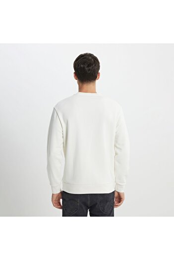 Lee Erkek Bej Yuvarlak Yaka Sweatshirt