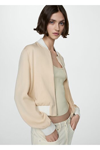 MANGO Woman Μπουφάν Lyocell Linen Bomber