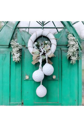 Masalsı Concept New Year's Christmas - New Year's Concept Kraft Ribbon Ornament Ring and Ceiling Decor