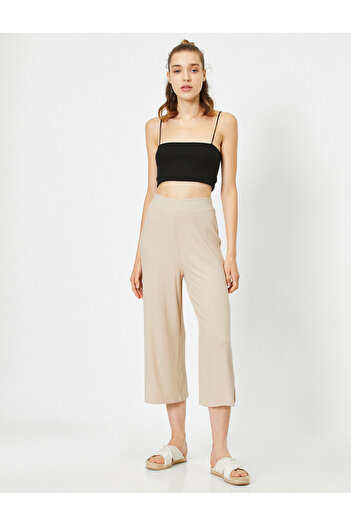 Koton Normal Waist Short Leg Trousers
