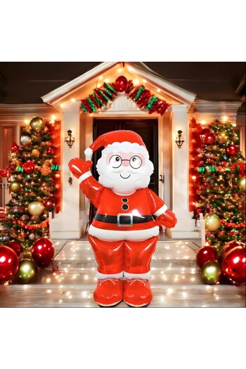 Laviyosa Santa Claus Christmas Foil Balloon with Big Red Feet