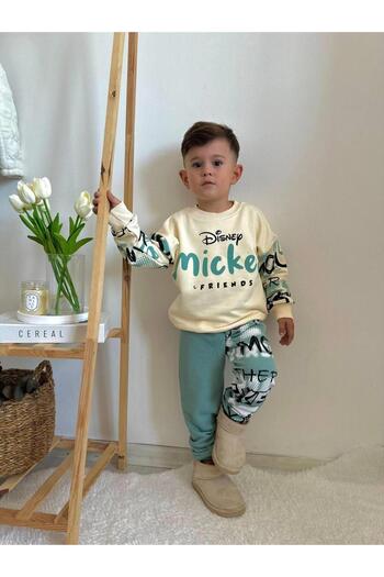 MİNİKO KİDS Boy's Mickey Modeled 3-Thread Tracksuit