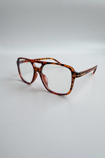 DSN Tomy Women's Blue Light Protection Leopard Frame