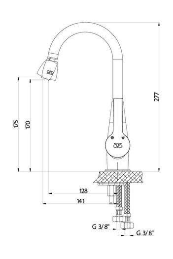 GPD Adnoss Solus Single Body Sink Faucet