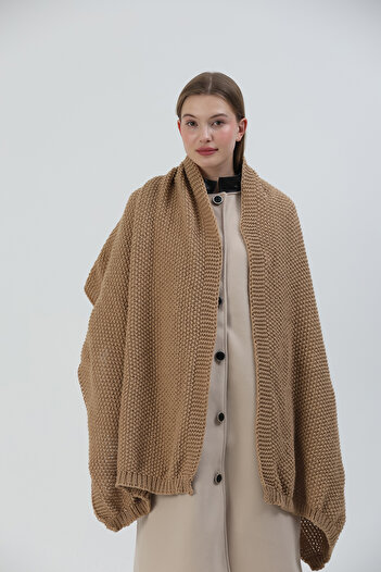 Sheilar Brass Knit Knitwear Shoulder Shawl